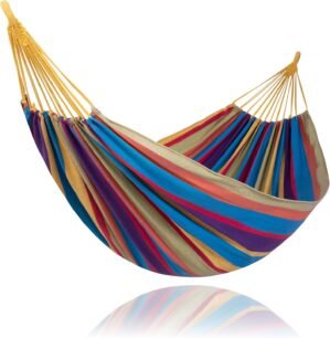 SUNCREAT Outdoor Double Hammock, Po...