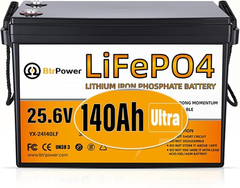 Compact 24V 140Ah Lithium Li FePO4 B attery,Built-in 100A BMS