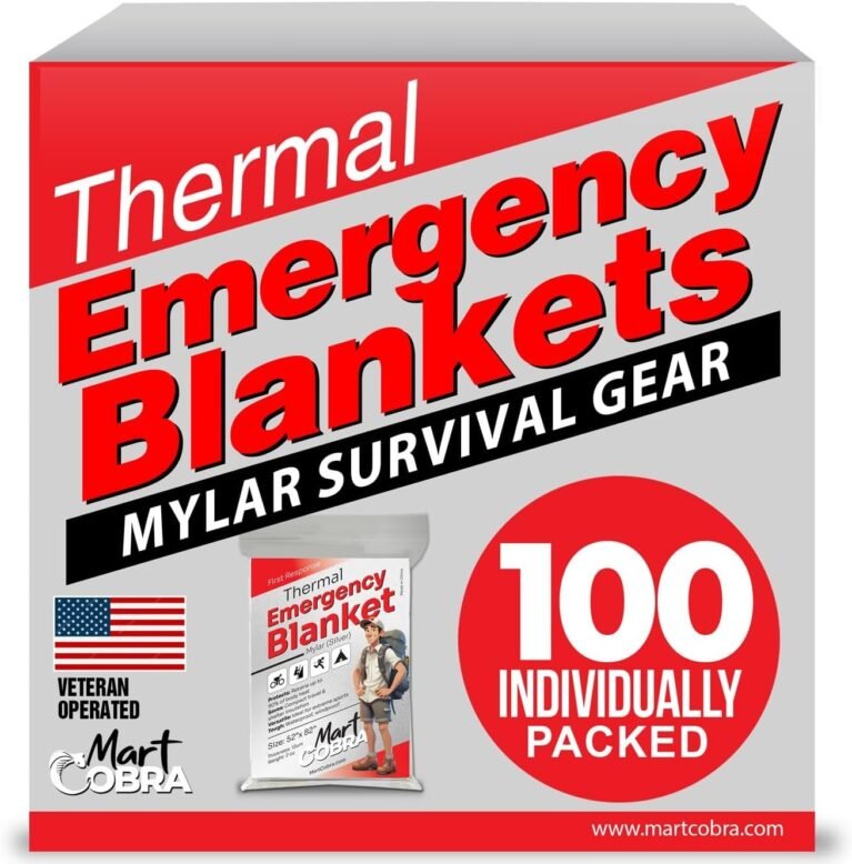 Emergency Blanket Mylar Thermal Space Survival Gear & Supplies 100-Pack