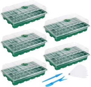 MIXC 5 Pack Seed Starter Tray, 200C...