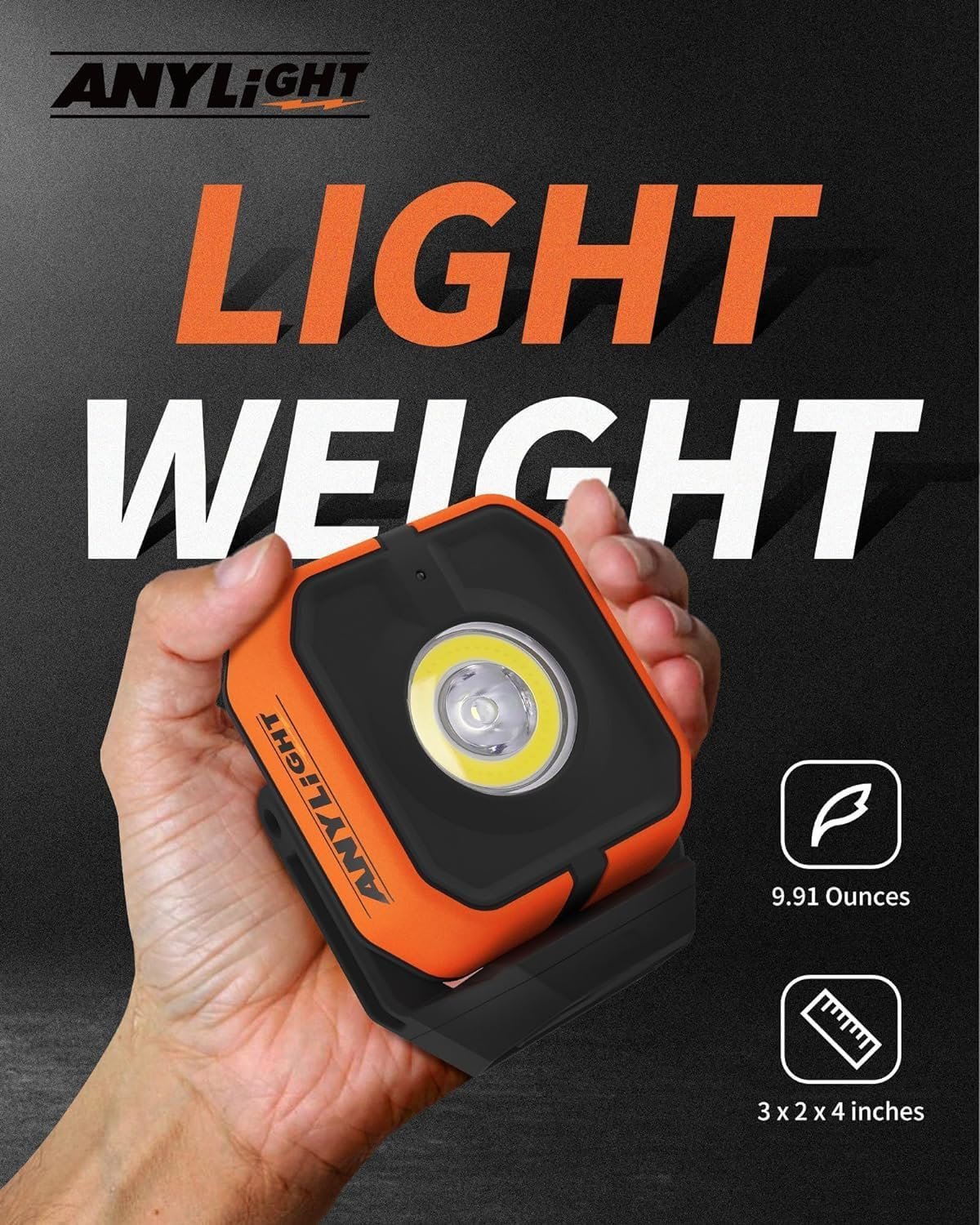 Led Work Light with 4 Modes, 1200LM Portable COB Magnetic Light - Image 4