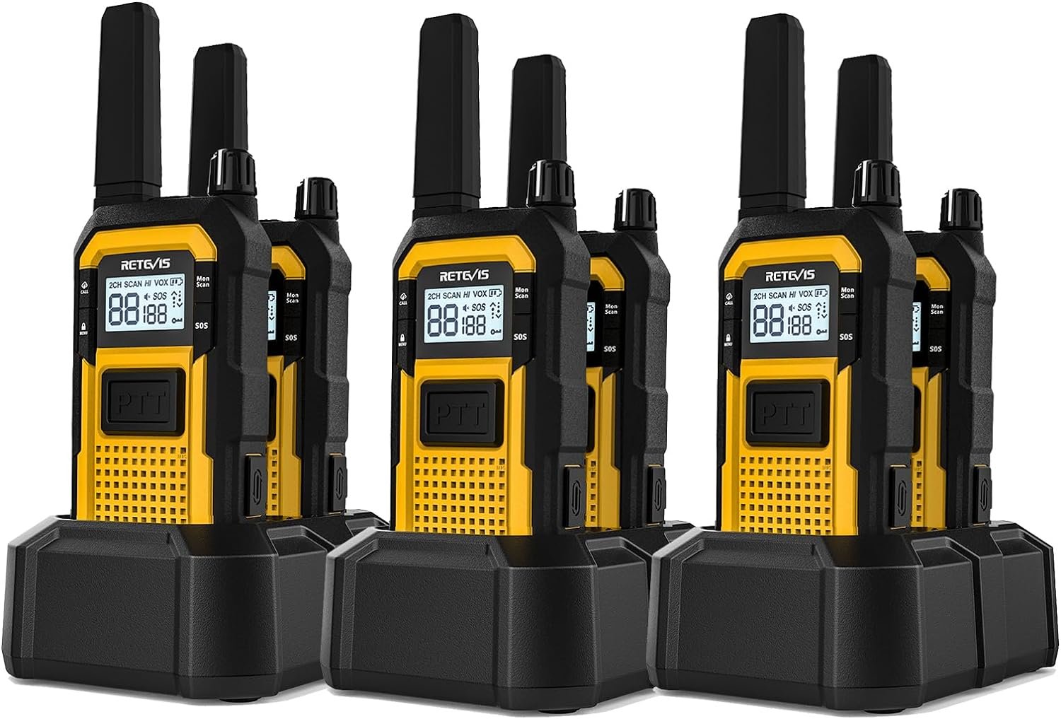 Retevis RB48 2 Way Radio Long Range, IP67 Waterproof Walkie Talkies Adults
