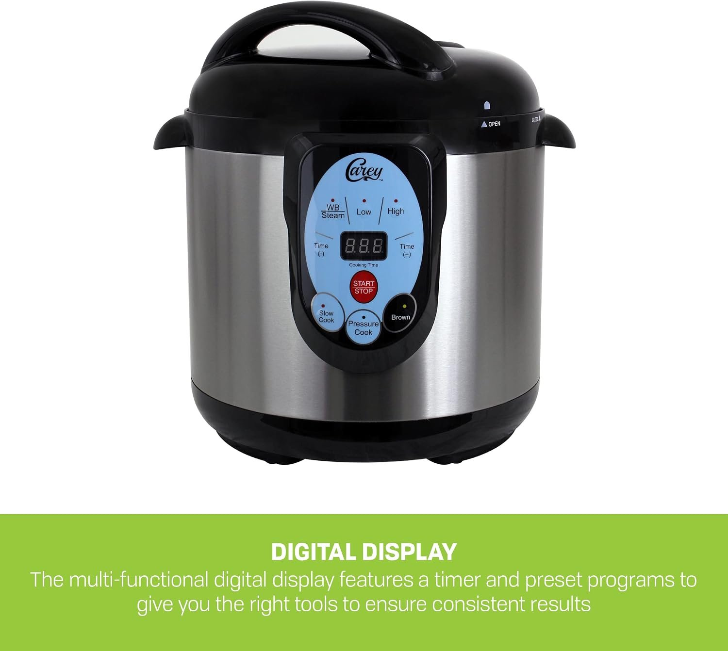 CAREY DPC-9SS Smart Electric Pressure Cooker and Canner, Stainless Steel, 9.5 Qt - Image 5