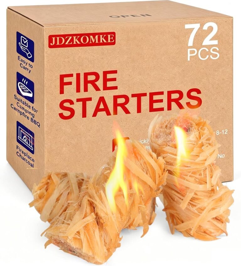 72pcs Waterproof Fire Starters for Campfires, BBQ & Fire Pit