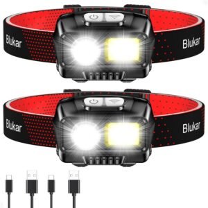 Blukar LED Headlamp Rechargeable, 2...