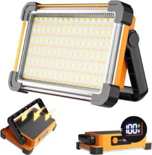 150W Solar Rechargeable Work Light,...
