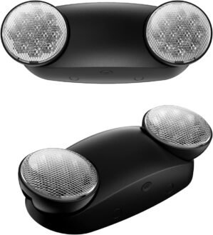 2 Pack Black Emergency Light with B...