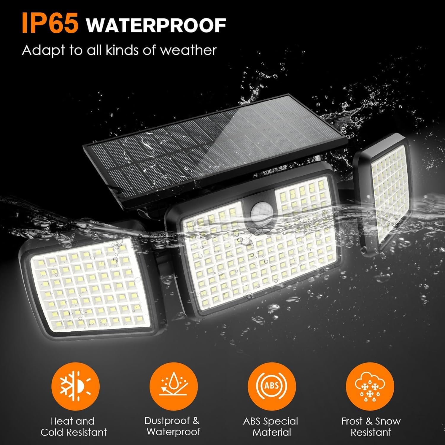 MIHANI Solar Lights Outdoor, Quick Charge Solar Motion Deck Lights Outdoor for Deck with High Brightness, Larger Built-in Tempered Glass Panel, Sensitive PIR Motion Inductor (Remote,2 Pack) - Image 5