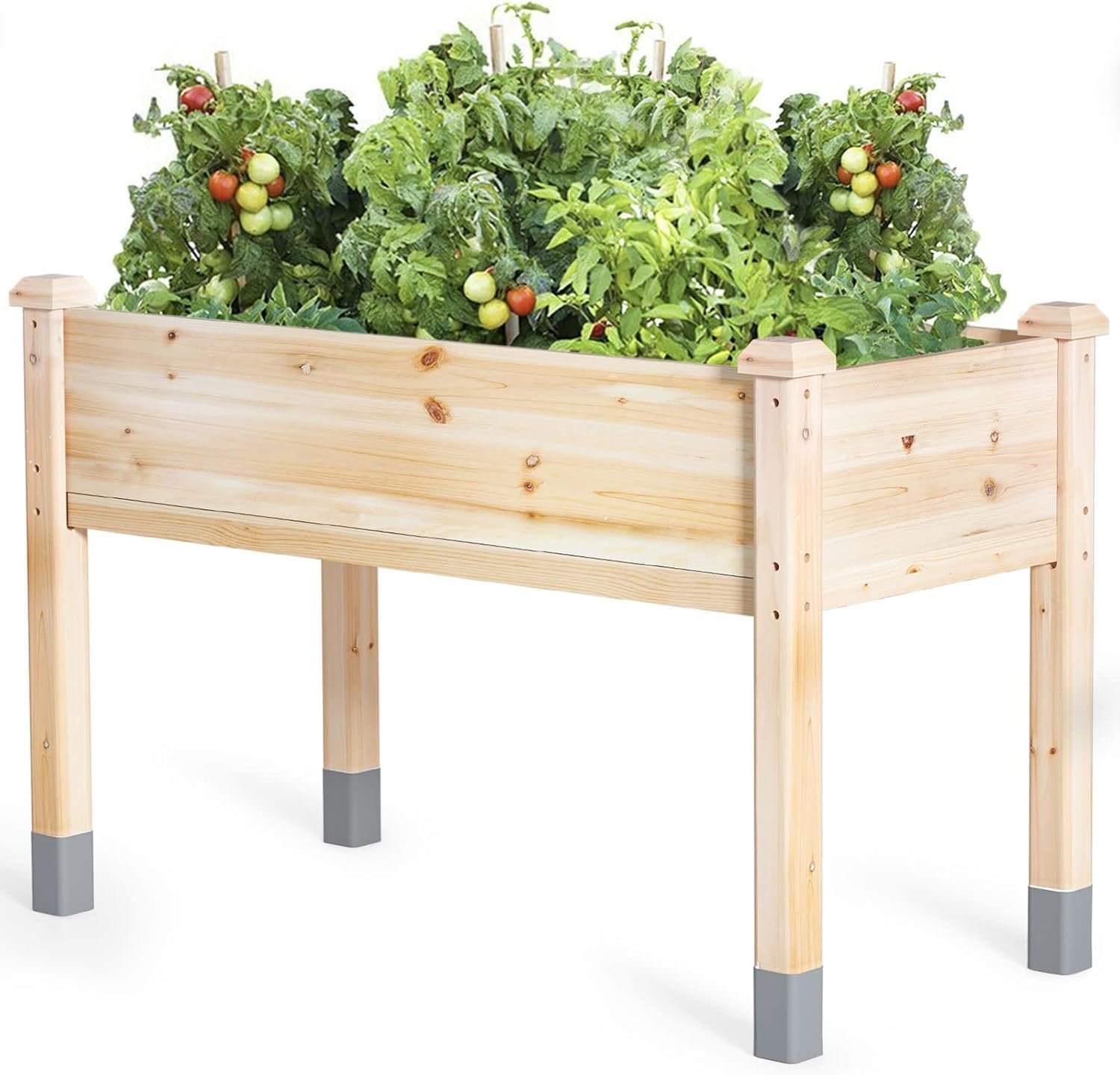 MIXC 331lb Capacity Sturdy Wooden Raised Garden Bed Outdoors with Legs