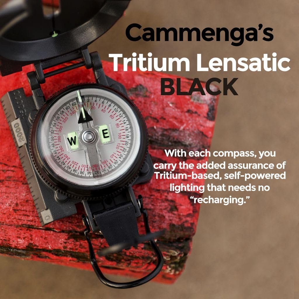 Cammenga Official US Military Tritium Lensatic Compass, Accurate Waterproof Hand Held Compasses with Pouch for Hiking Camping Navigation Survival Backpacking Orienteering - Image 6