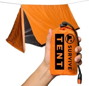 SURVIVE Survival Tent with Doors, 2...