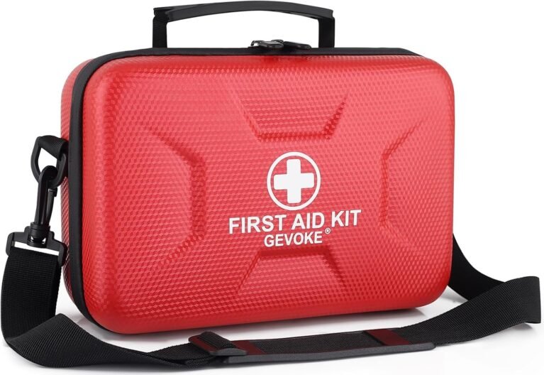 Gevoke 410 Piece Waterproof Hard Shell First Aid Kit, Red