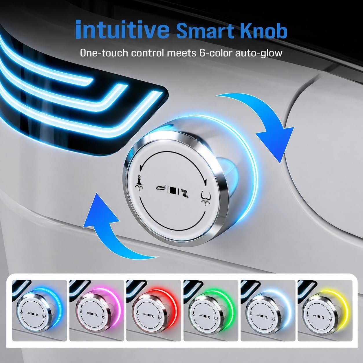 Smart Toilet with Bidet Built In, One-Piece Tankless Design with Remote,Auto Open & Close Lid, Dual Auto Flush, Heated Seat, Warm Air Dryer, Multiple Wash Modes & Temp Display - Image 3