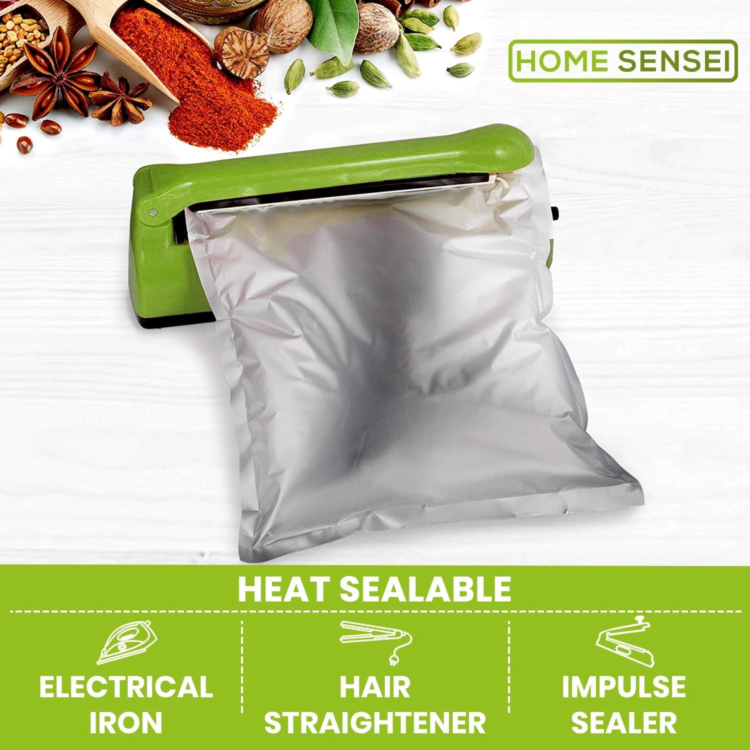 30 Mylar Bags for Food Storage 1 Gallon - Extra Thick 15 Mil - Long Term & Food Grade - Mylar Bags with Oxygen Absorbers 400cc- Zipper, Resealable, Stand-up Gousset - Bolsas Mylar con Abosrbentes - Image 3