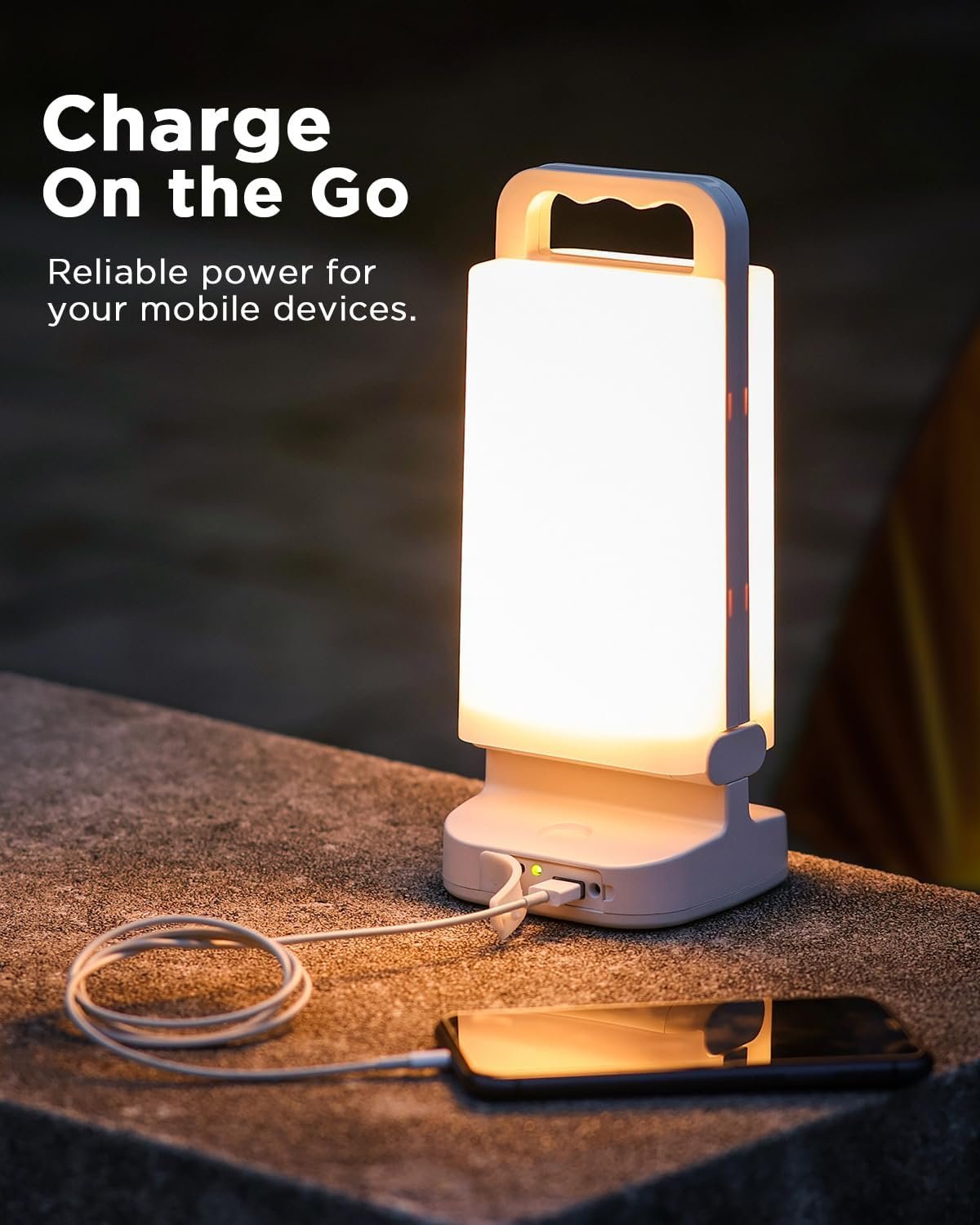 Solar Camping Lantern, Rechargeable Battery Powered Camping Light 6000mAh Up to 80HRS Lasting, Dimmable Night Lamp, Survival gear for Emergency, Power Outages, Outdoor, Indoor - Image 8