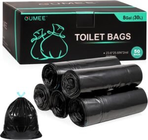 50 Pack Camping Toilet Bags, 8 Gall...