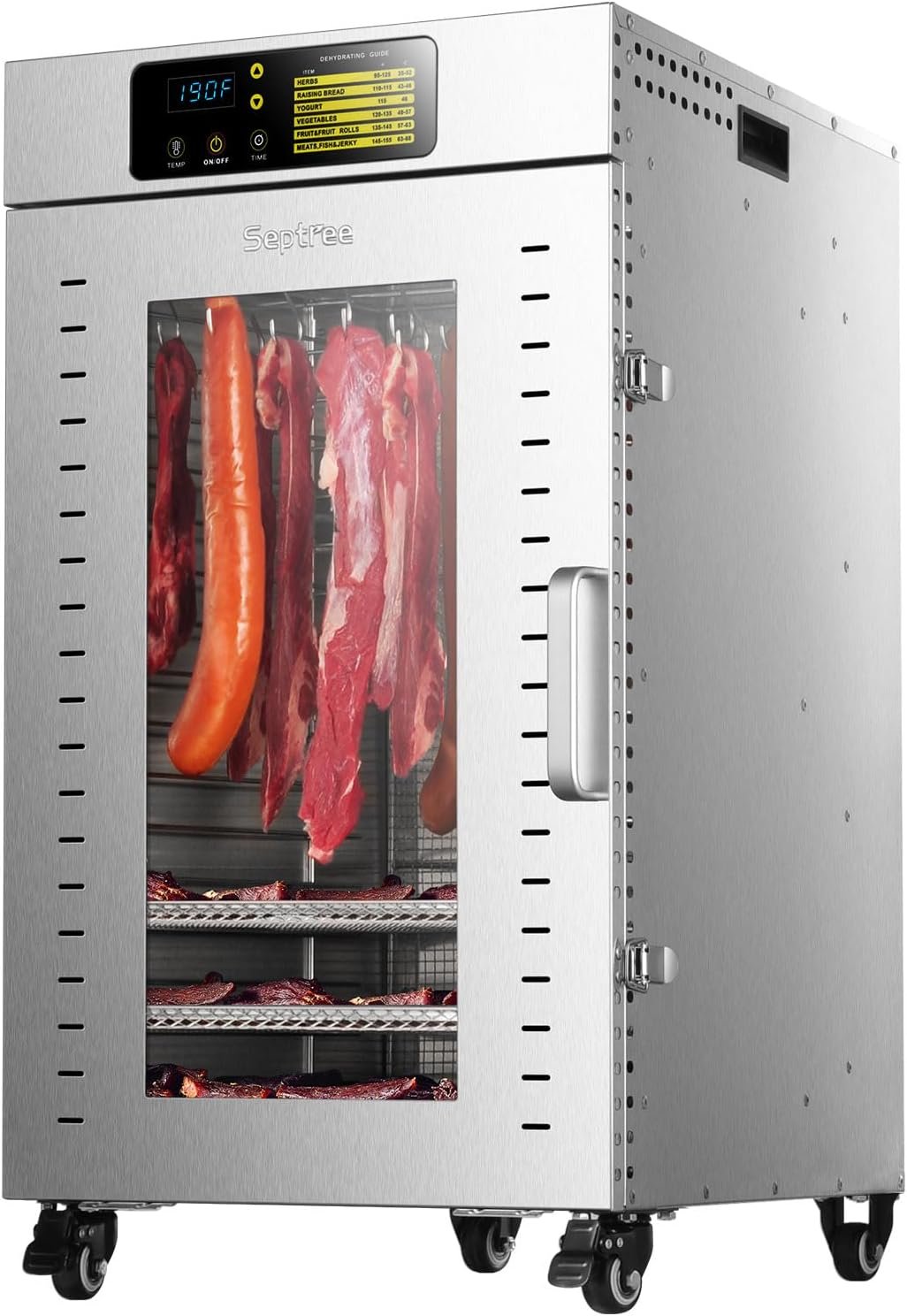 Commercial Food Dehydrator 18 Trays, 2000W Large Capacity 34.42ft² Food Dryer Machine for Jerky, Meat, Fruit, Herbs, Full Stainless Steel Industrial Dehydrater Biltong Maker - Image 8