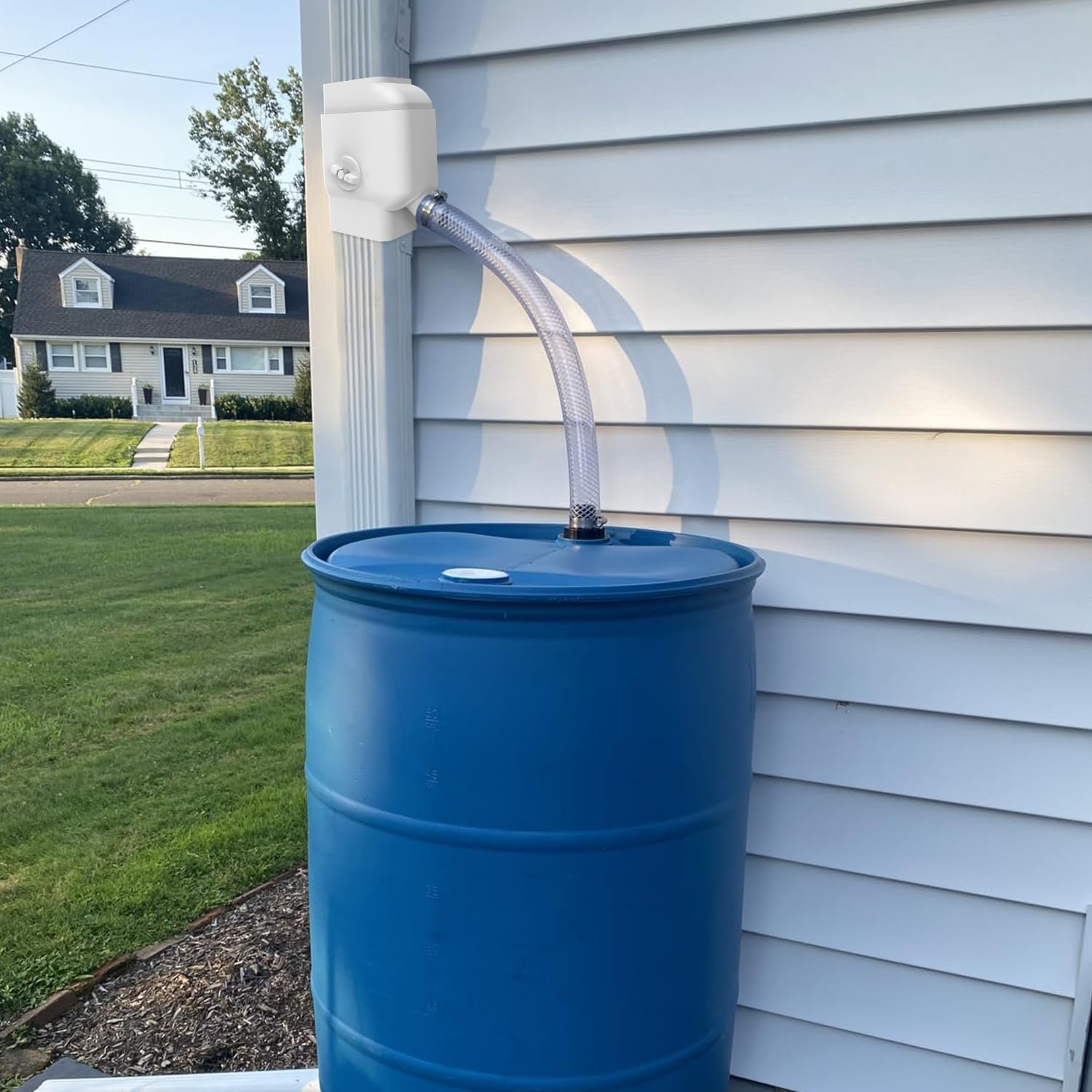 Prestantious Gutter Downspout Diverter with Built-in Filter Screen,White - Image 2