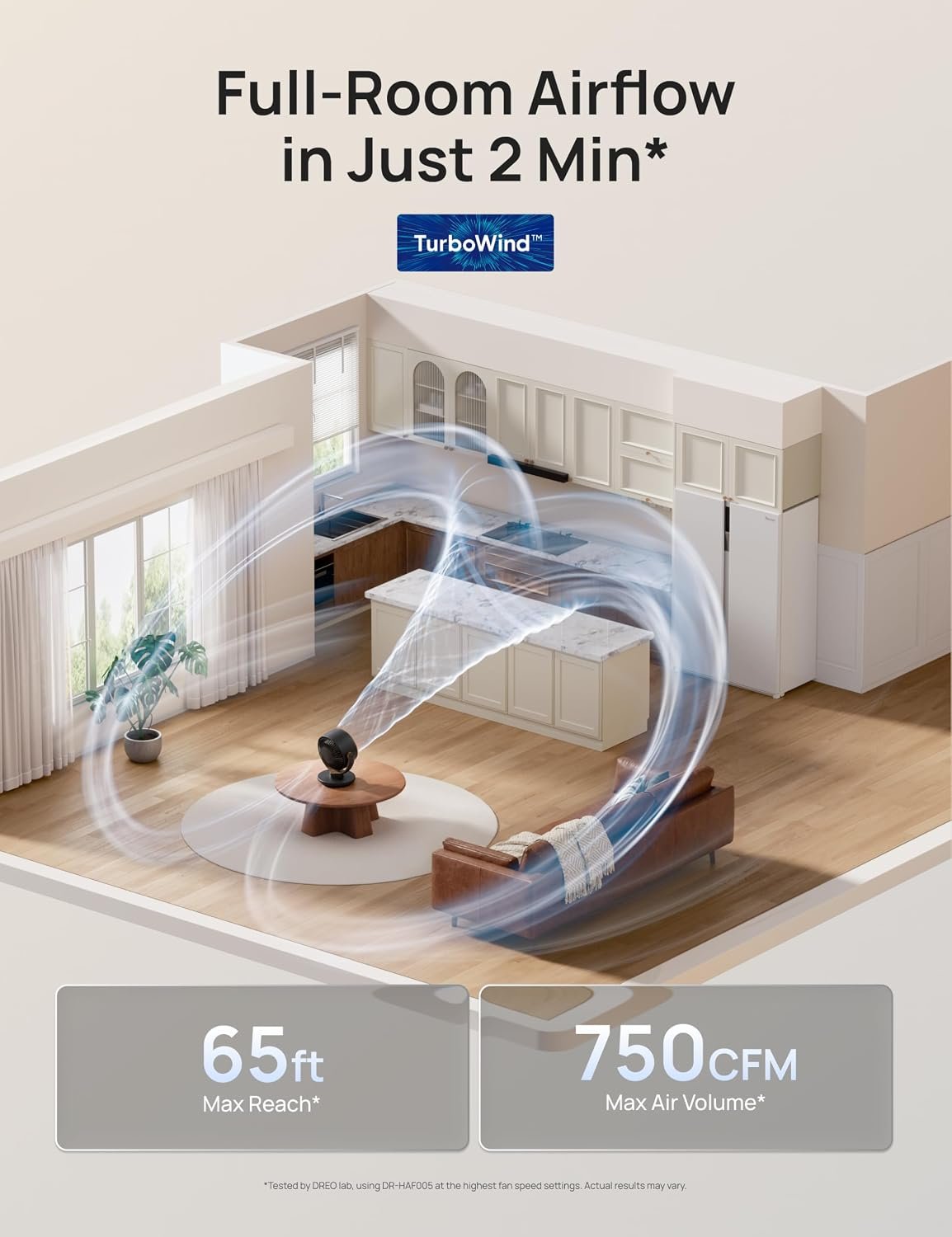 DREO Fan for Bedroom, Desk Air Circulator Fan with Remote, 11 Inch Table Fans for Whole Room, 65ft Powerful Airflow, 120° Vertical Manual +90° Oscillating, 4 Speeds, 8H Timer, 25dB Quiet Fan, Home - Image 4