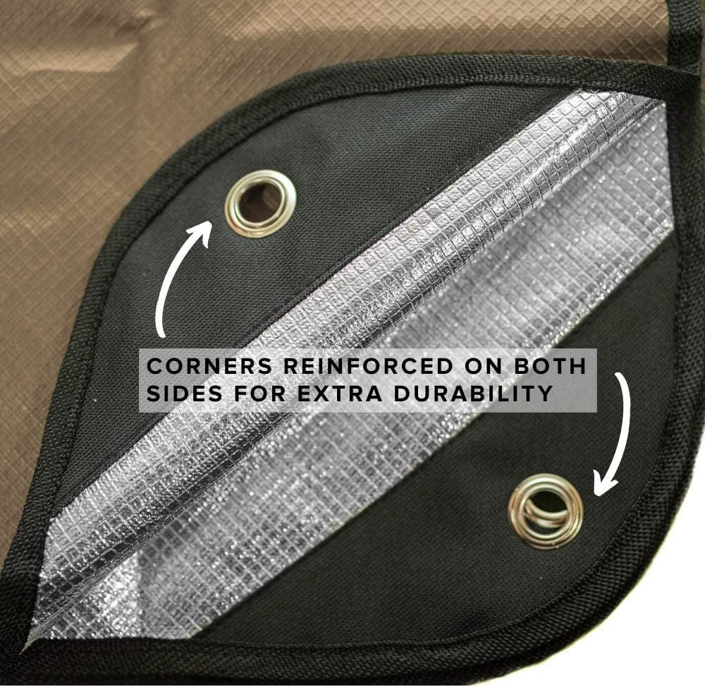 Arcturus Insulated Tarp, Reusable Heavy Duty Thermal Survival Blanket – 60x82in, Reflects 90% Body Heat, Waterproof, Windproof, 3-Layer Design, Reinforced Grommets, Coyote Brown - Image 3