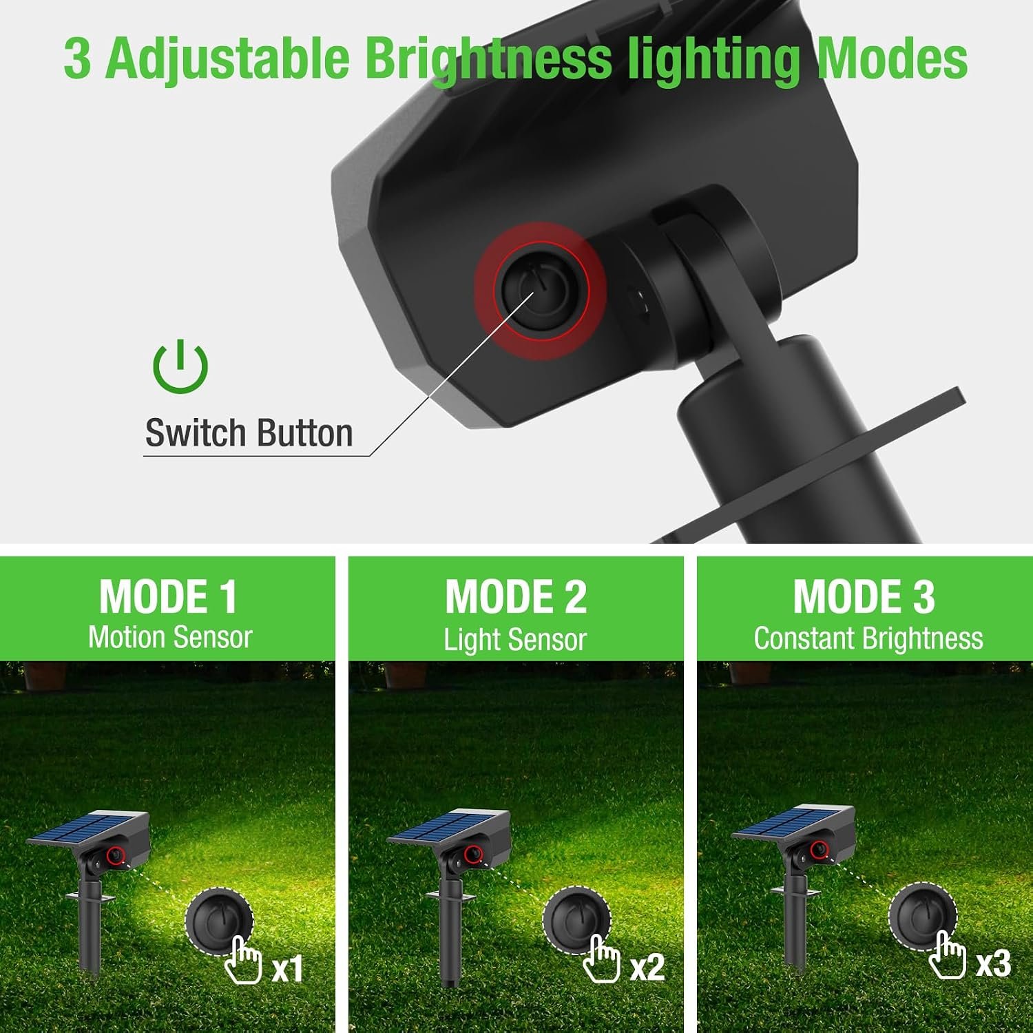 nipify Solar Lights Outdoor Waterproof, Motion Sensor Spot Landscape Light - Image 3