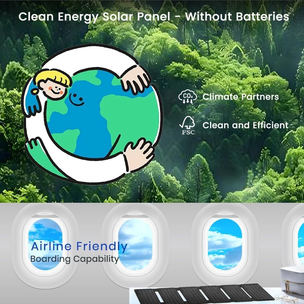FlexSolar 40W Foldable Solar Panel Charger, USB-C USB-A & DC Outputs - Image 6