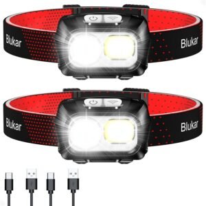 Blukar LED Headlamp Rechargeable, 2...