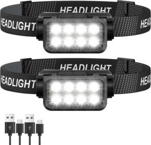 Sogdeco Rechargeable Headlamp, 8 LE...