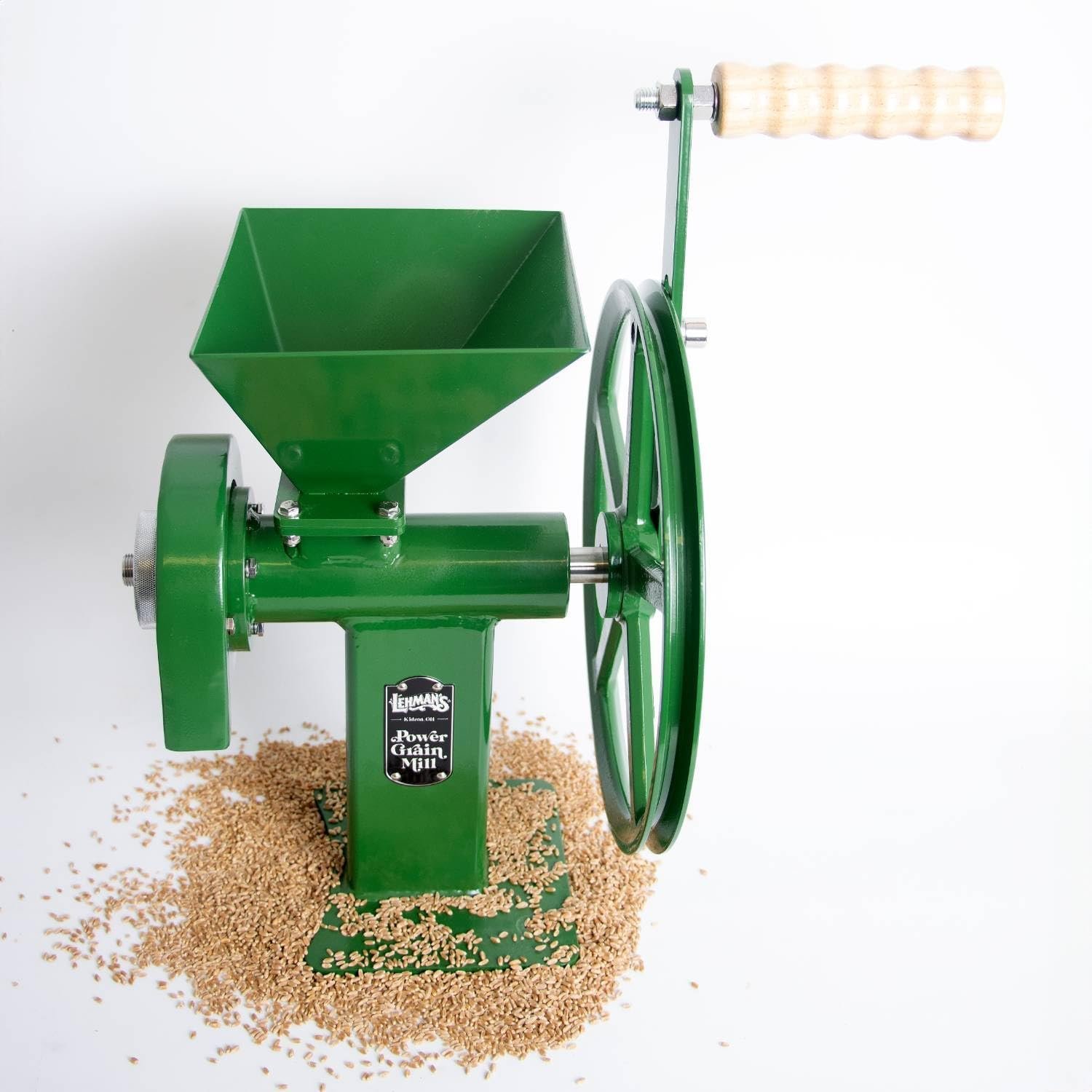Lehman's Manual Power Grain Mill, Grinds Any Dry Grain to Pastry Flour, Big 6 Cup Capacity, 14 inches High with 12 inch Flywheel - Image 2