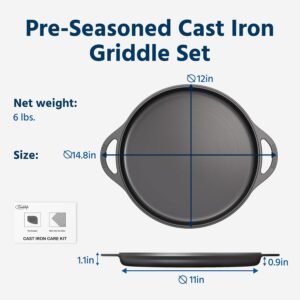 COOKLIFE 12inch Lightweight Pre-Sea...