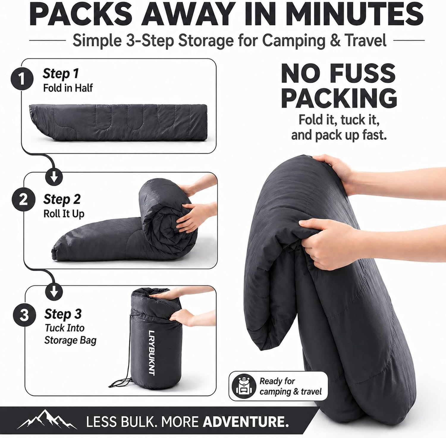 Sleeping Bags for Adults & Kids - Lightweight Camping Sleeping Bag - Image 7