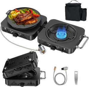 2 Burner Propane Camping Stove, 200...