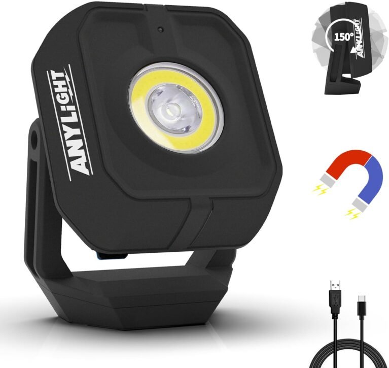 Led Work Light with 4 Modes, 1200LM Portable COB Magnetic Light
