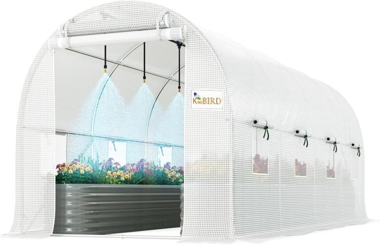 KING BIRD Premium 15x7x7 FT Greenhouse for Outdoors, Large Heavy Duty