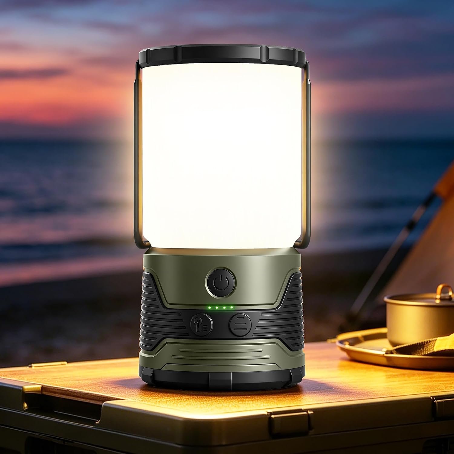 Glocusent 1200LM LED Camping Lantern Rechargeable, Lantern for Power Outage