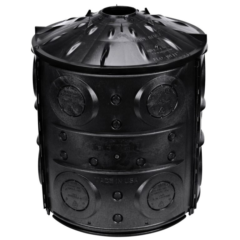 NDS FWAS24 50 Gal. Flo Stormwater Dry Well System Kit with 3 Side Panels & 1 Cover, Ideal for Rainwater Collection, Black
