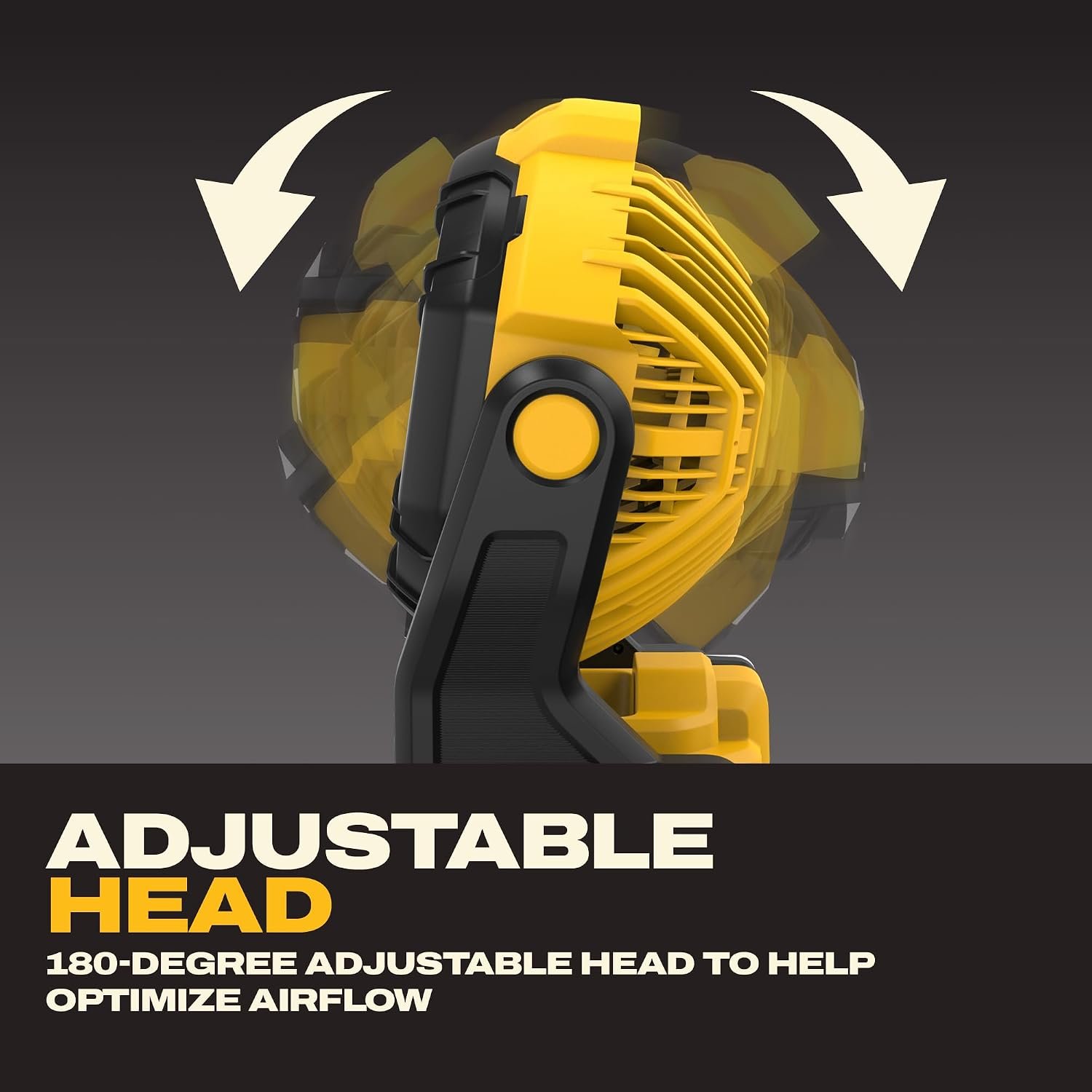 DEWALT 20V MAX Portable Fan, Battery Powered Rechargeable Cordless Shop Fan, Up to 4.5 Hrs Runtime, Variable Speed, 650 CFM, Tool Only (DCE512B) - Image 3