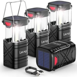 LETMY 4 Pack Camping Lantern, Recha...