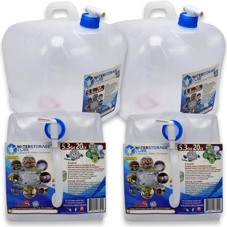 WaterStorageCube Collapsible Water Container with Spigot (5.3 Gal (2-Pack))
