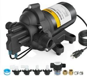 12V RV Water Pump, 5.0 GPM 55 PSI D...