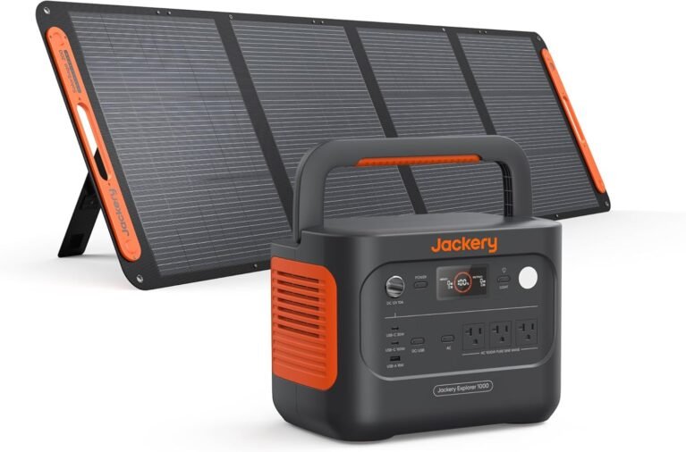 Jackery Solar Generator 1000 v2 and 200W Solar Panel,1070Wh,1500W AC