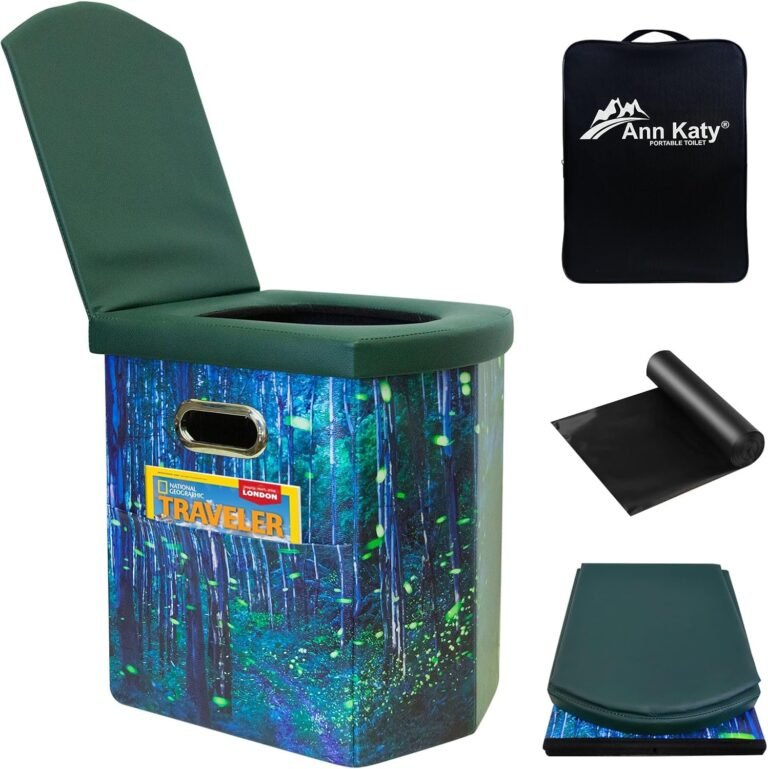 Ann Katy XL Portable Camping Toilet for Adults,Lightweight Folding Potty