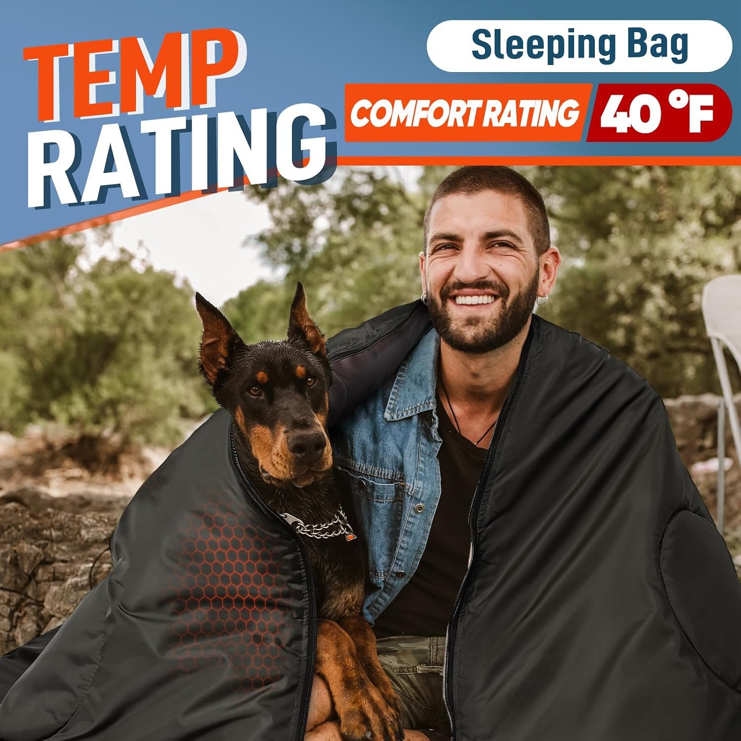 MEREZA 0 Degree Winter Sleeping Bag for Adults Kids with Pillow, Cold Weather Sleeping Bag for 4 Season Camping Hiking Backpacking Sleeping Bags for Big and Tall - Image 4