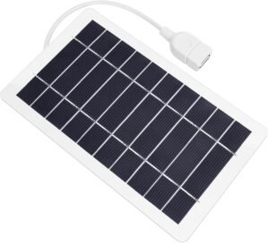 USB Solar Panel Charger, White, 5W,...