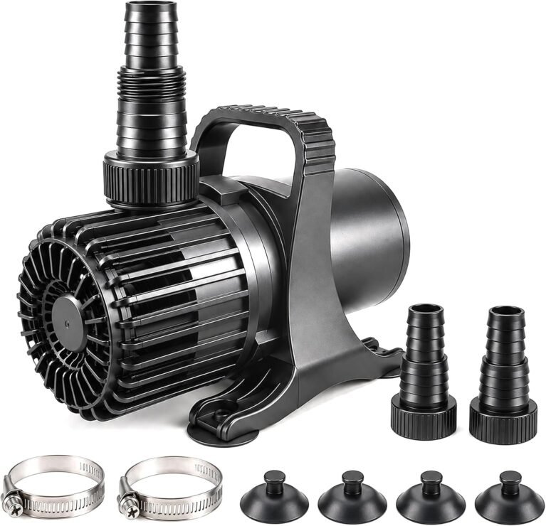 WaterRebirth 175W 3200 GPH Pond Pump, Ultra Quiet Heavy Duty Submersible Water Pump for Koi Ponds, Fountains, Aquariums & Waterfalls, 20.3 ft Power Cord, UL Listed