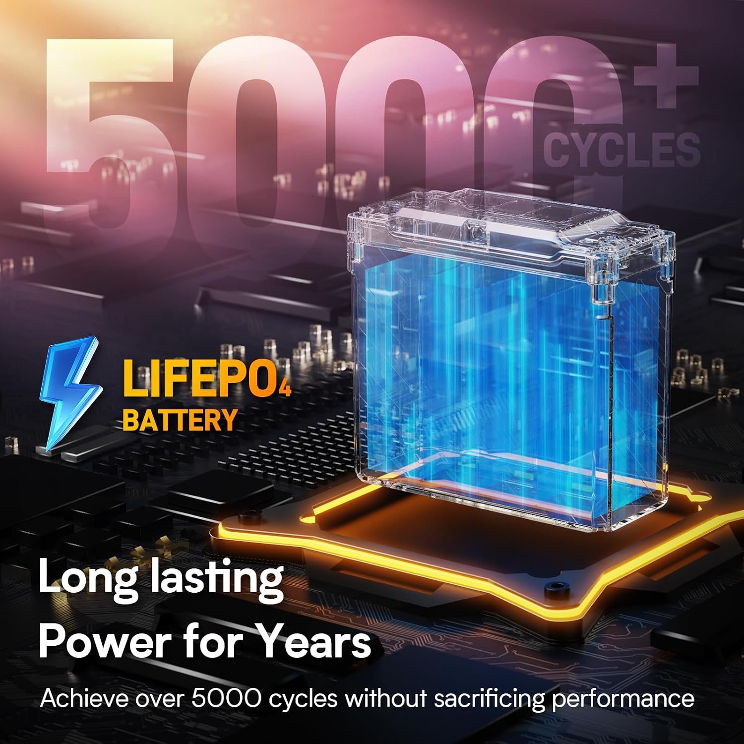 GOLDENMATE 12V 20Ah Lithium LiFePO4 Battery(2 Packs), IP67 Waterproof - Image 5