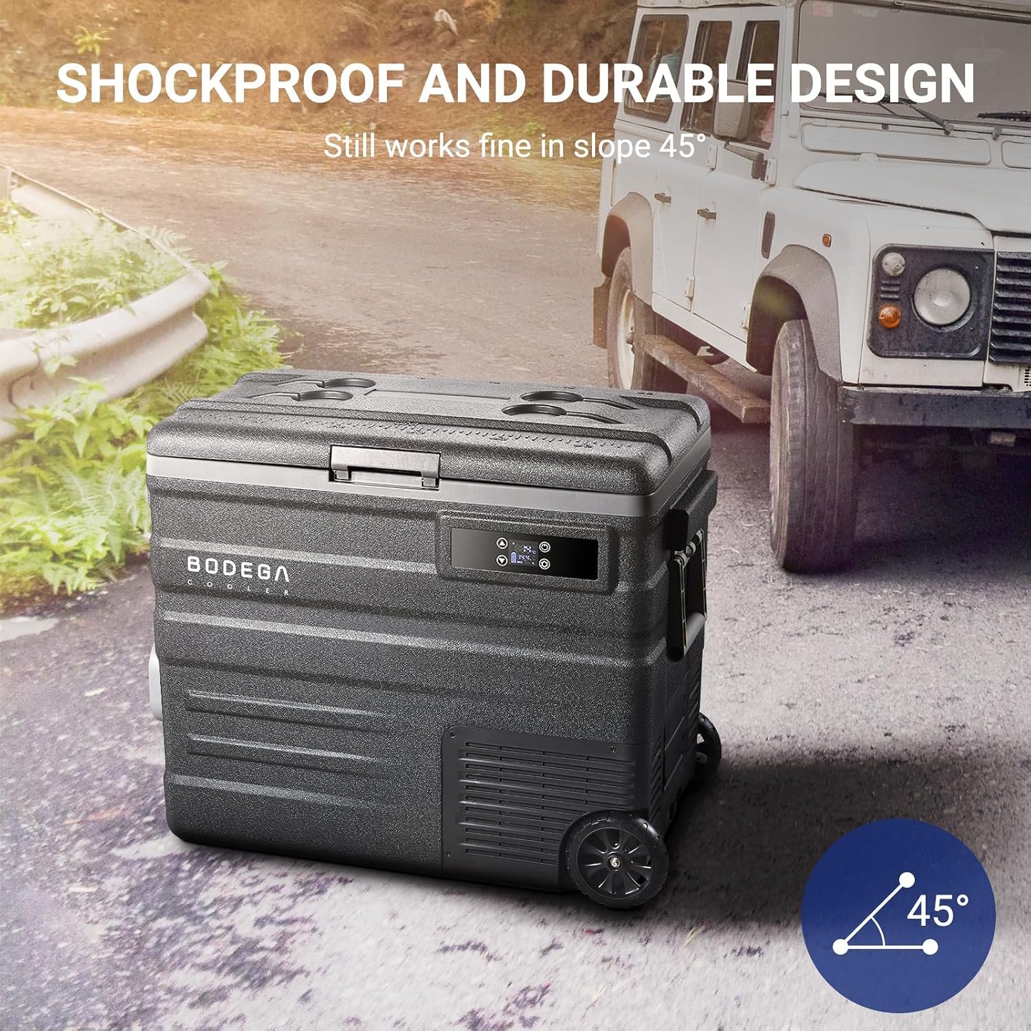 BODEGACOOLER 12 Volt Car Refrigerator,68Quart(65L) Camping Fridge,RV Portable Freezer Single Zone,with APP Control,-4℉-68℉ Car Cooler,12/24V DC and 100-240V AC,for Travel,Truck,Outdoor,Vehicles - Image 8