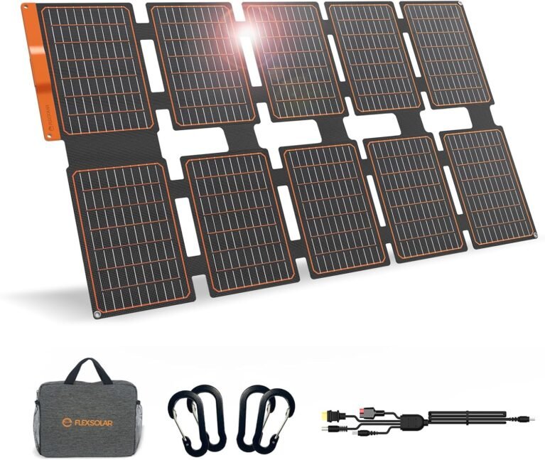 FlexSolar 100W Foldable Portable Solar Panel Charger IP67 Waterproof