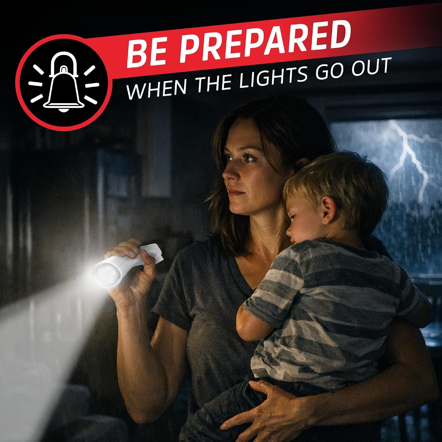 Energizer Auto-On LED Flashlights Rechargeable (3-Pack) for Home Power Failure, Plug in LED Flashlight for Power Outage, Night Light, Hurricane Preparedness - Image 2