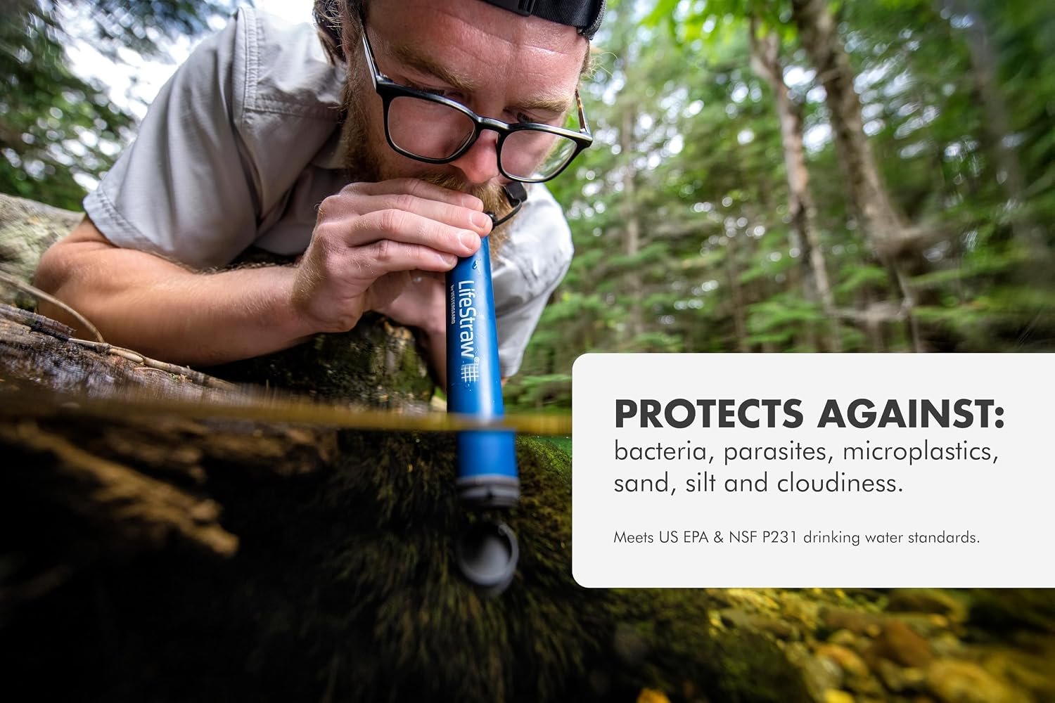 LifeStraw Personal Water Filter for Hiking, Travel and Emergency, Blue, 1PK - Image 6